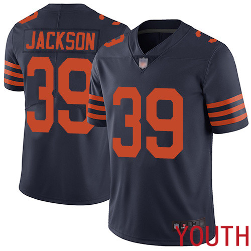 Chicago Bears Limited Navy Blue Youth Eddie Jackson Jersey NFL Football 39 Rush Vapor Untouchable